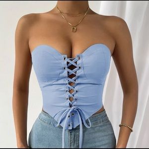 Blue Corset Top
